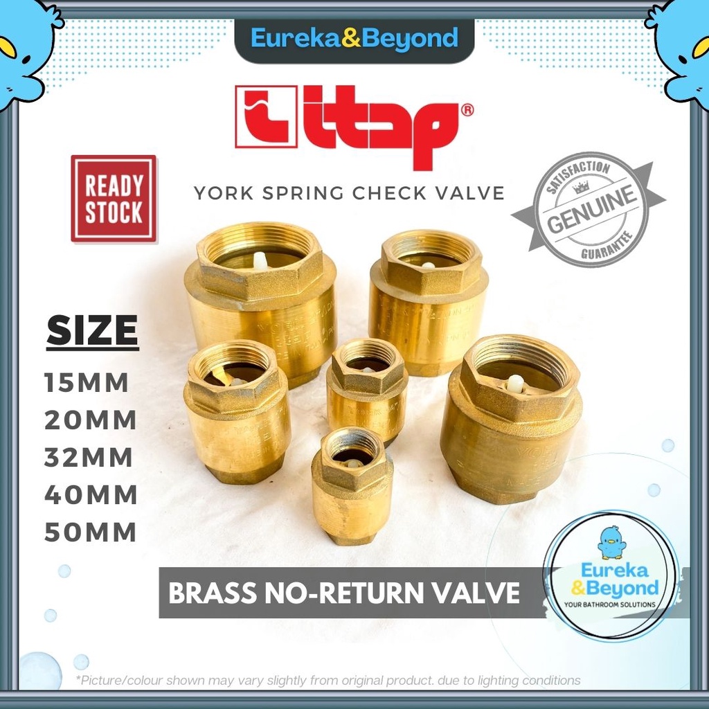 Itap York Brass Spring Check Valve Made In Italy