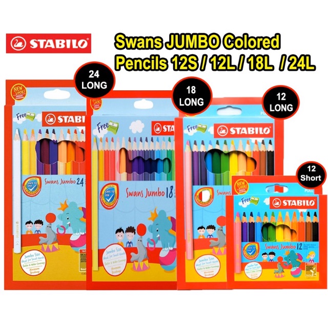 Stabilo Jumbo Colour Pencil Shopee Malaysia