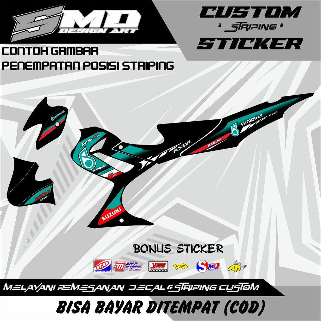 Striping Sticker Variation Of Old Satria Fu Barong Petronas Shopee