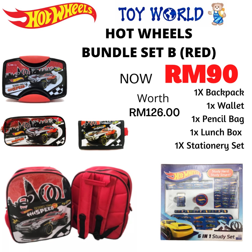 Toy World Hot Wheels Bundle Set A Red Shopee Malaysia