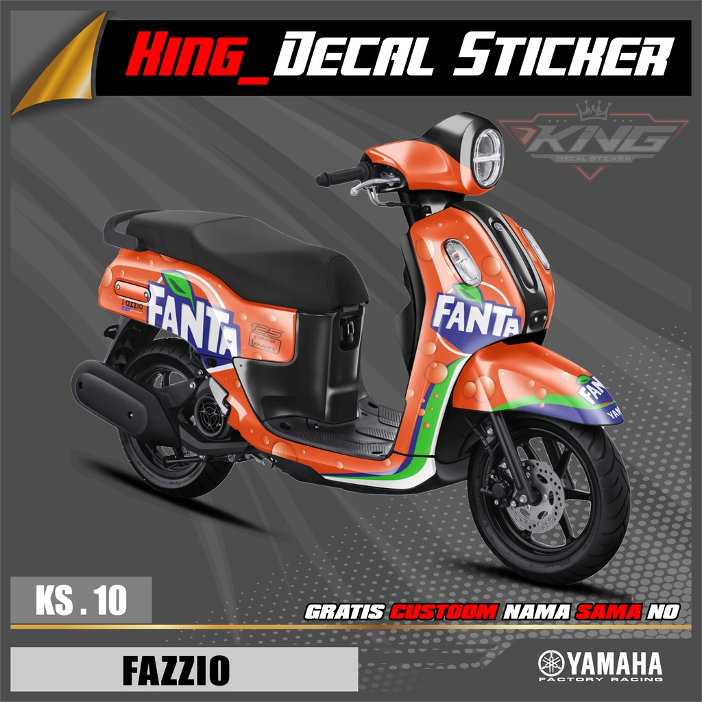 Yamaha Fazzio Full Body Sticker Decal Fazzio KS 10 Motorcycle