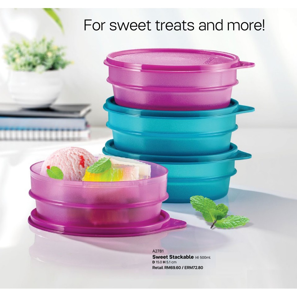 Tupperware Sweet Stackable 500ml Shopee Malaysia