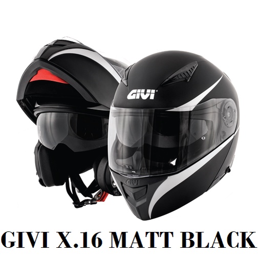 GIVI X 16 VOYAGER MODULAR HELMET FLIP UP MATT BLACK SILVER Shopee