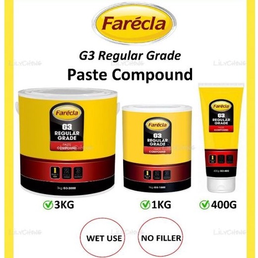 Ready Stock Farécla G3 Regular Grade Paste Compound 400G 1KG 3KG