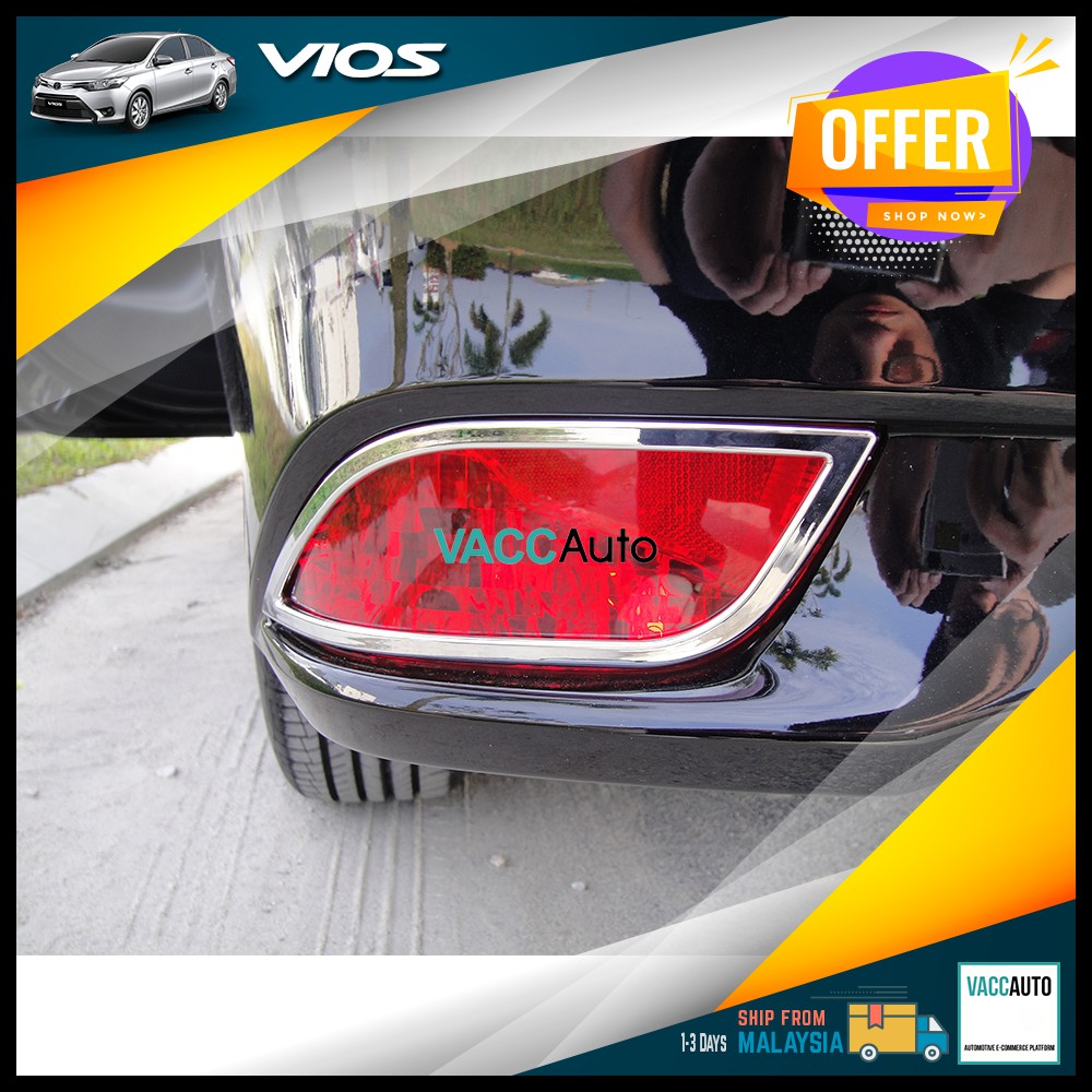 Toyota Vios Rd Gen Rear Reflector Chrome Cover Rear Tail Reflector