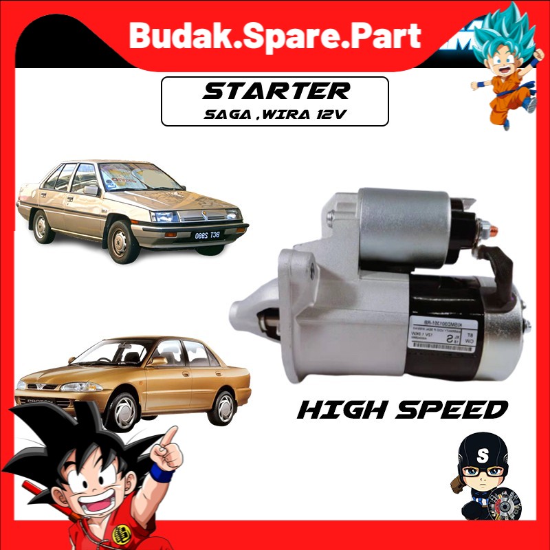 Recon High Speed Starter Motor Proton Saga Iswara Wira Satria Arena