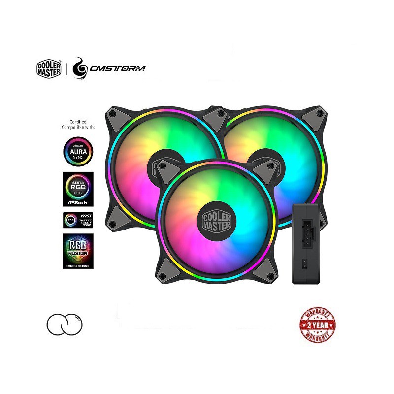 Cooler Master Masterfan Mf Halo In Cm Dual Loop Argb Casing