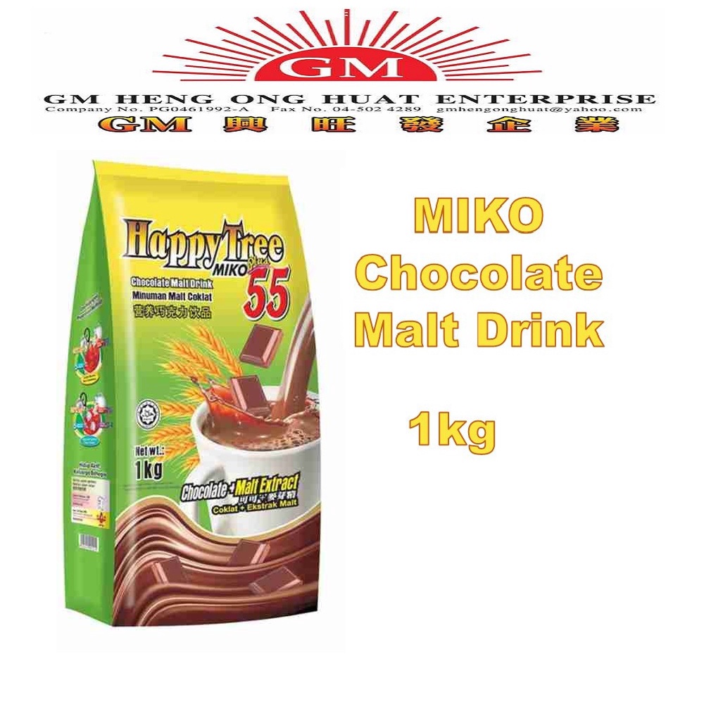 Happy Tree Miko Plus 55 Chocolate Malt Drink 1kg Shopee Malaysia