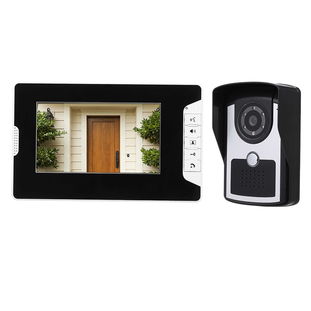 7 Inch Monitor HD Camera Video Door Phone Doorbell Intercom System IR