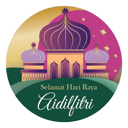 Sticker Hari Raya Aidilfitri Sticker Eid Mubarak 50pcs Shopee