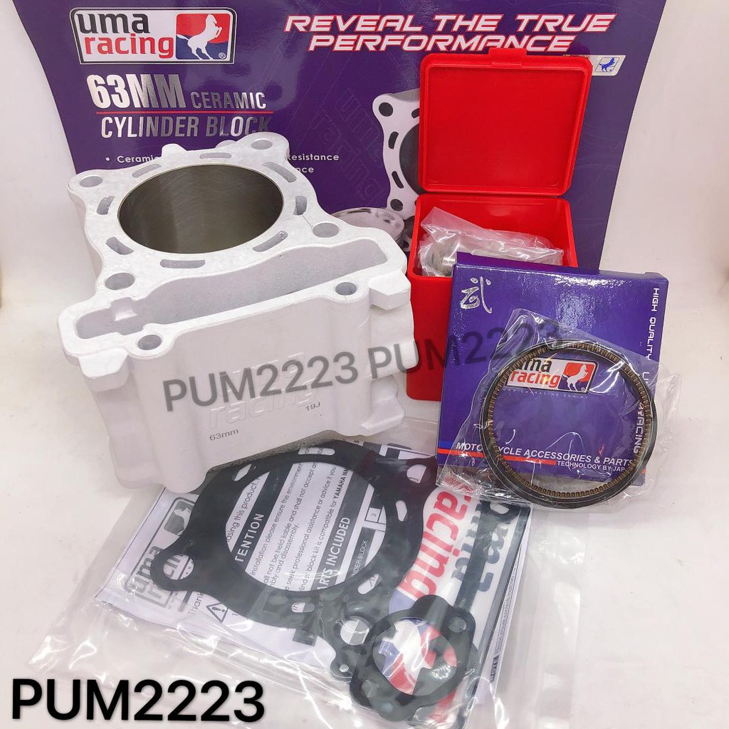 NMAX NVX AEROX 155 R15 V3 63MM UMA RACING CERAMIC CYLINDER BLOCK BLOK W