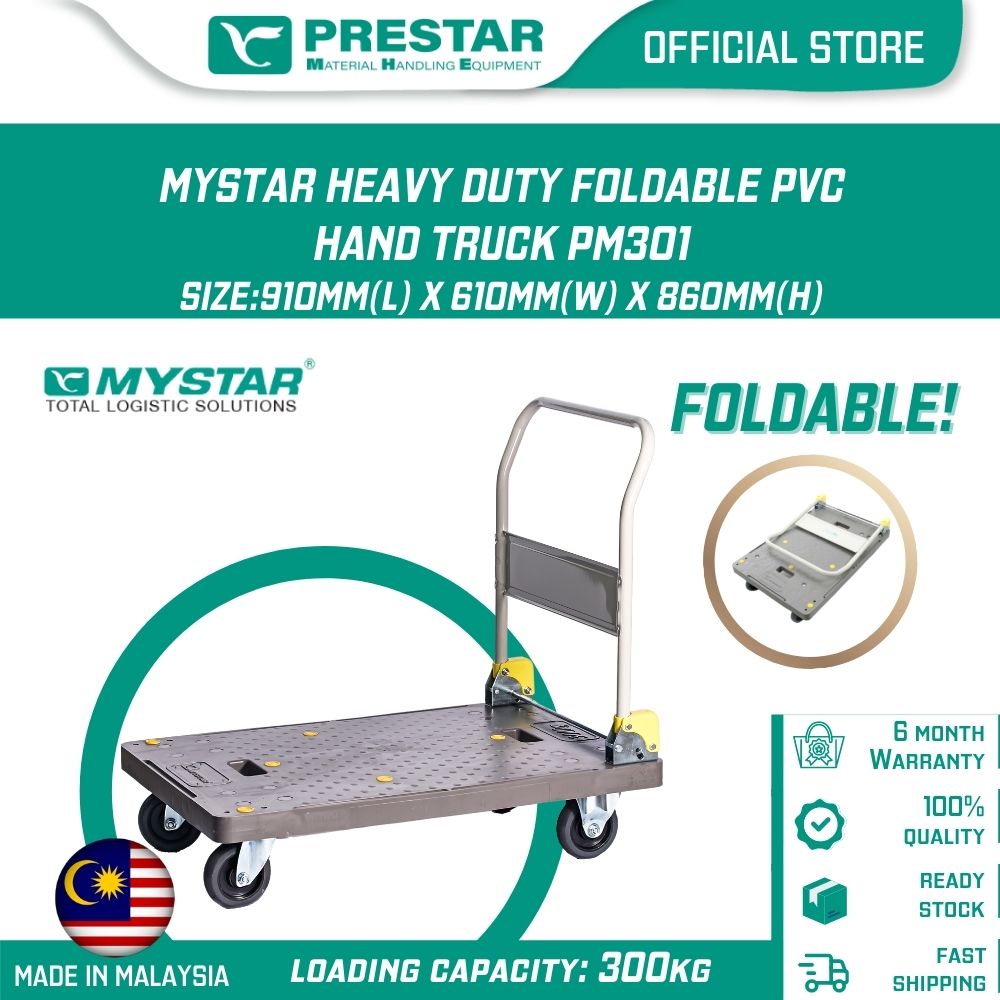 Mystar Pm Pvc Heavy Duty Foldable Hand Truck Trolley Kg