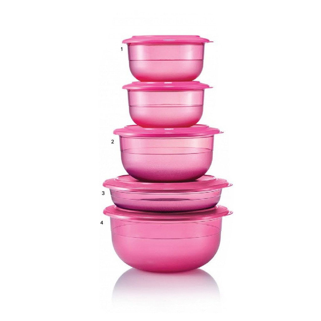 Tupperware Lelong Tupperware Pink Quart Serving Bowl Set Pc Shopee