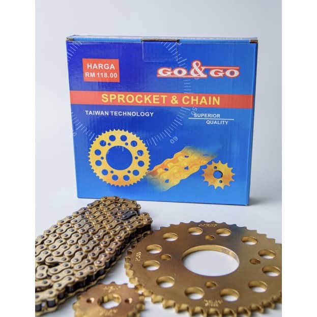 Ct Motor Go Go Sprocket Set Full Gold Ex W Rxz Kriss Srl