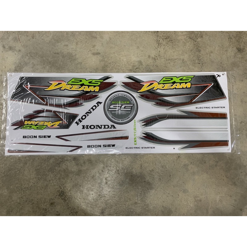 Stiker Sticker Body Stripe Cover Set 11 Honda EX5 Dream Shopee Malaysia