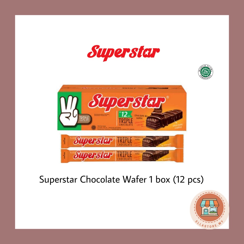 Ready Stock Superstar Triple Chocolate Wafer Box Pcs Shopee