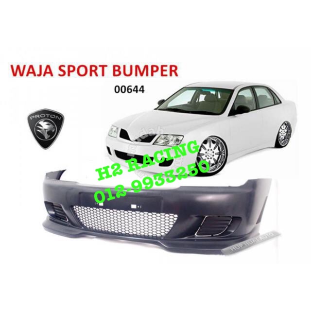 Proton Waja Sport Front Bumper Cobo Lip Skirt Pp Plastik Dapan