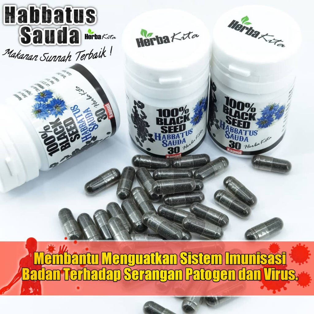 Herba Kita Habbatus Sauda 100 Blackseed 30 Kapsul Shopee Malaysia