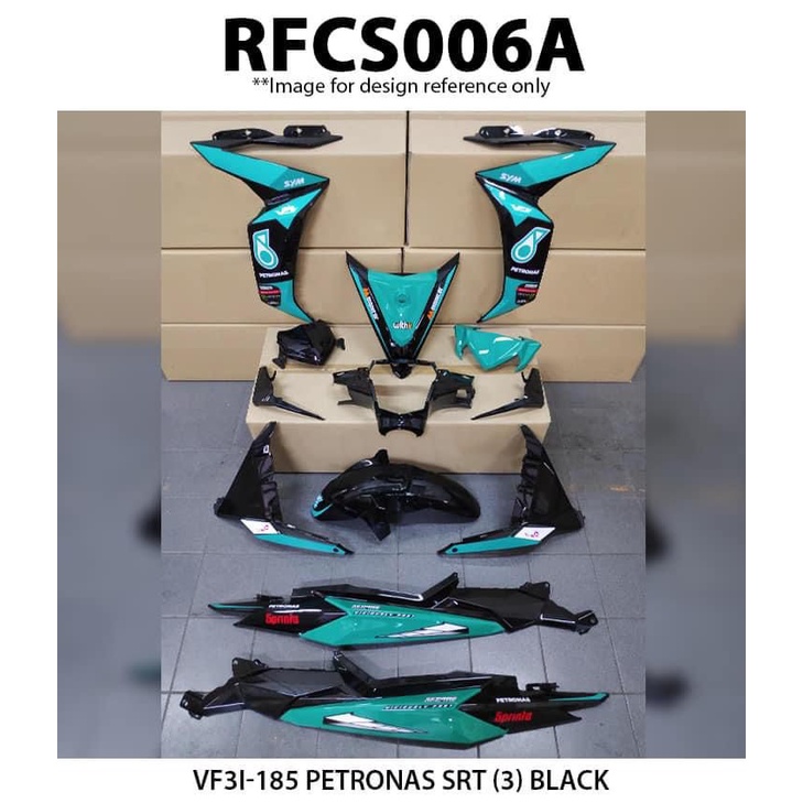 Rapido Cover Set For SYM VF3i 185 Colour Petronas Black Gold Red Blue