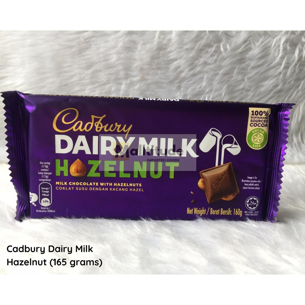 Cadbury Dairy Milk 160g Milk Chocolate Almond Fruit Nut Hazelnut