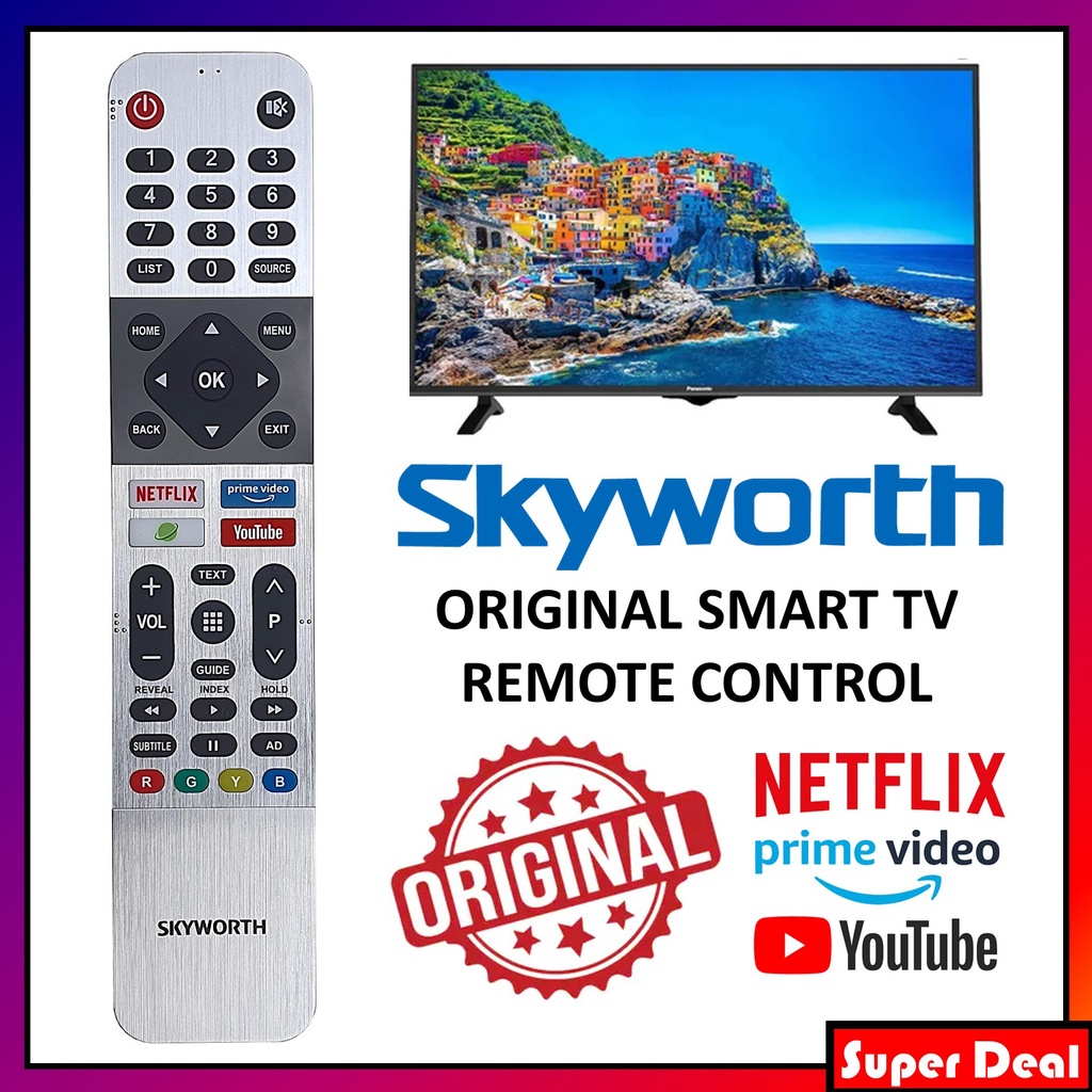 Original Skyworth Smart Tv Remote Control Netflix Youtube Prime Video