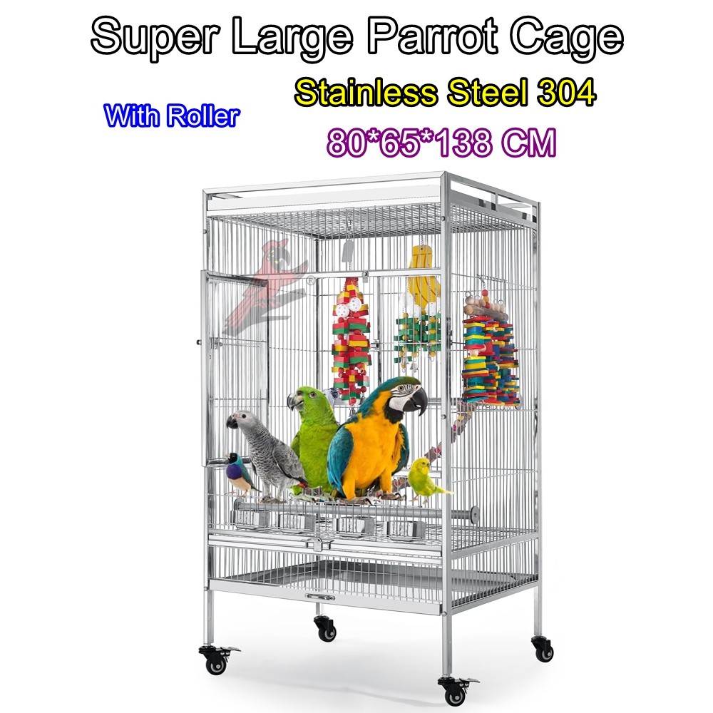 Mpt Stainless Steel Bird Cage Large Sangkar Burung Besar Sangkar Burung