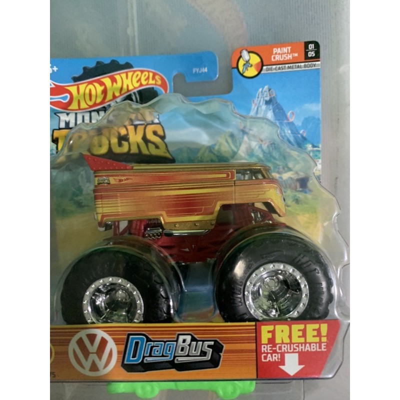 Hot Wheels Monster Truck Volkswagen Drag Bus Shopee Malaysia