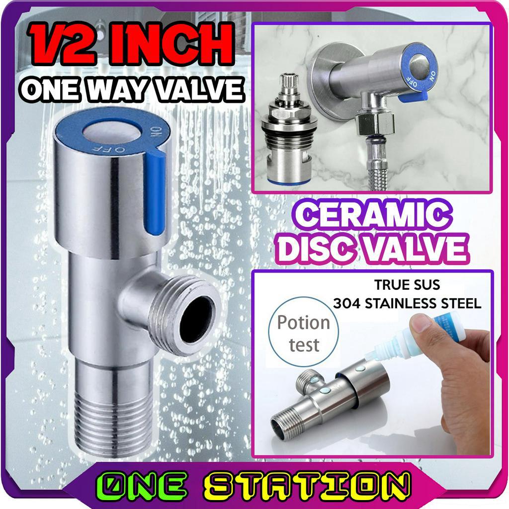 Mcpo Blue Sus Stainless Steel Quarter Turn Angle Valve Inch