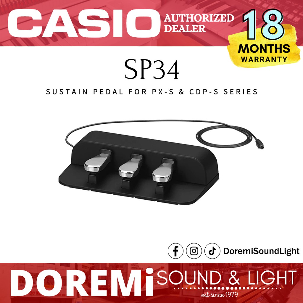 CASIO SP 34 3 Pedal Board Sustain Unit For PX S And CDP S Digital Piano