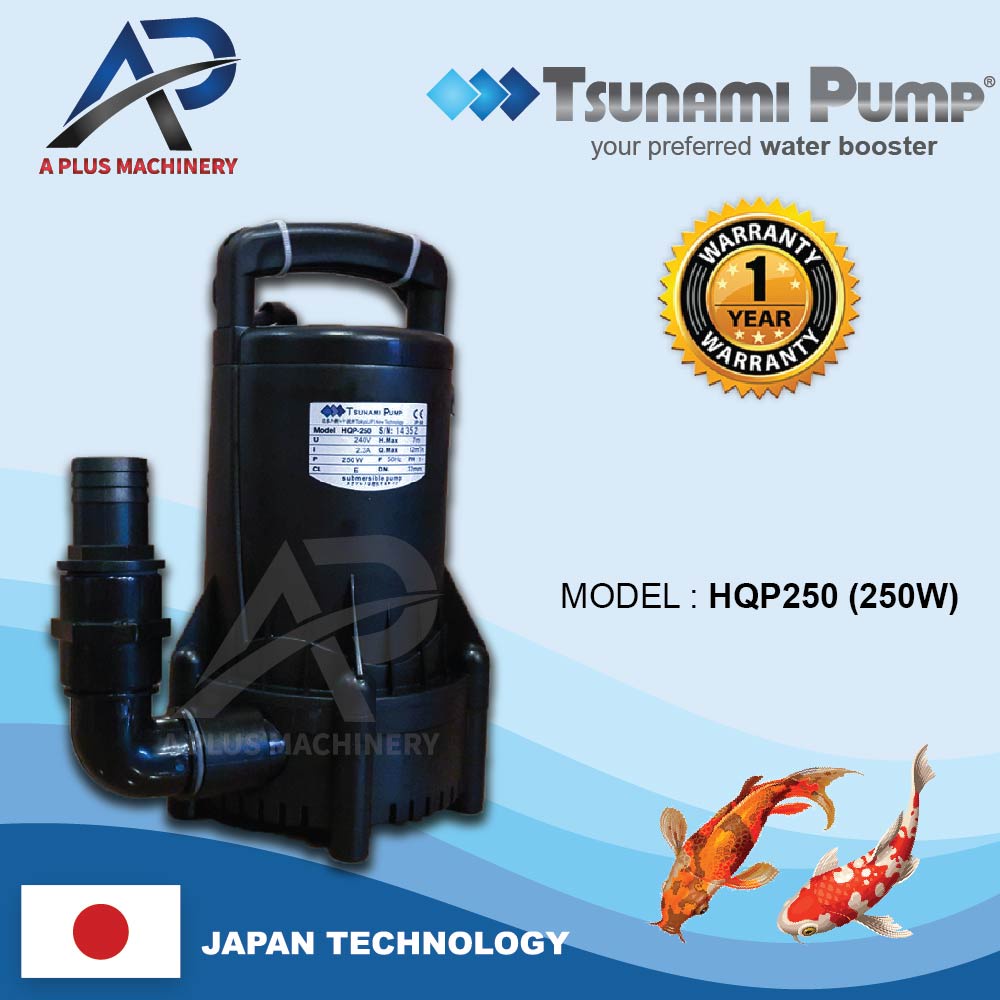 Tsunami Koi Fish Submersible Water Pump Hqp W Pam Kolam Ikan