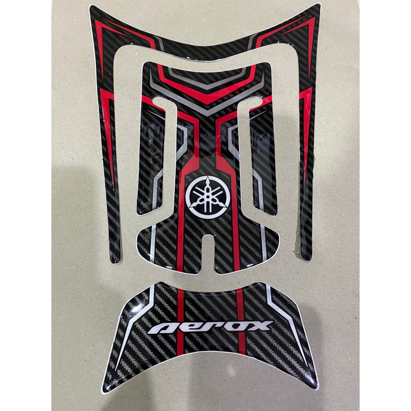 Yamaha Aerox Deck Pad Tank Pad Embossed Sticker Shopee Malaysia