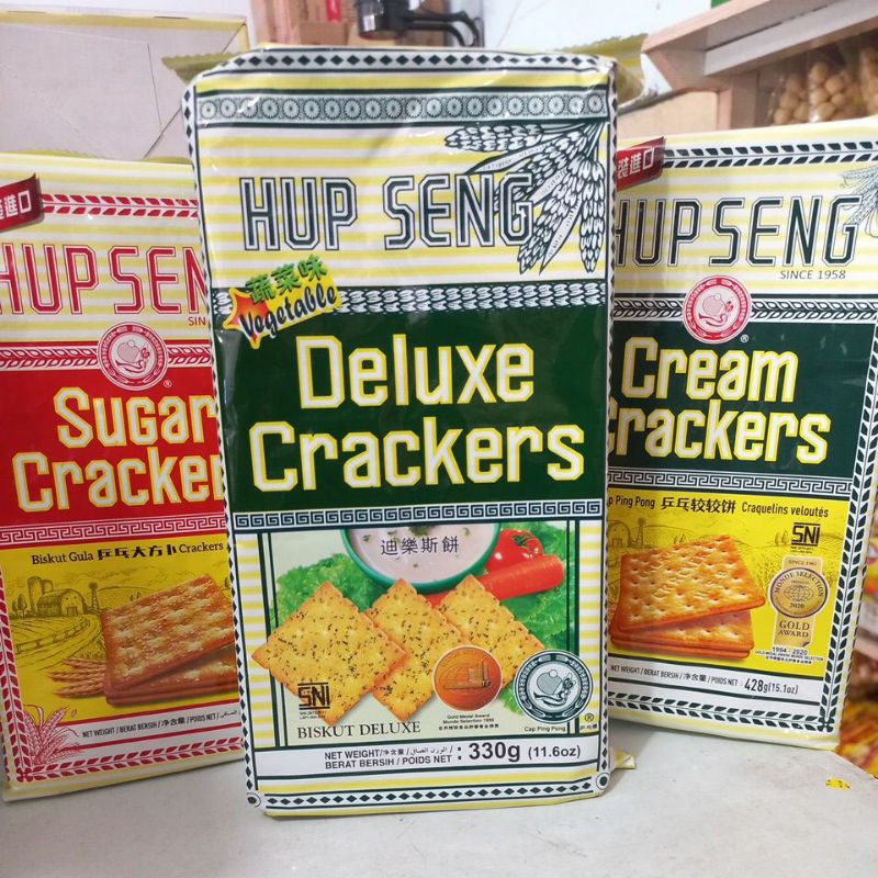 Hup SENG HUPSENG BISCUIT Salted CREAM BISCUIT Sweet SUGAR VEGETABLE