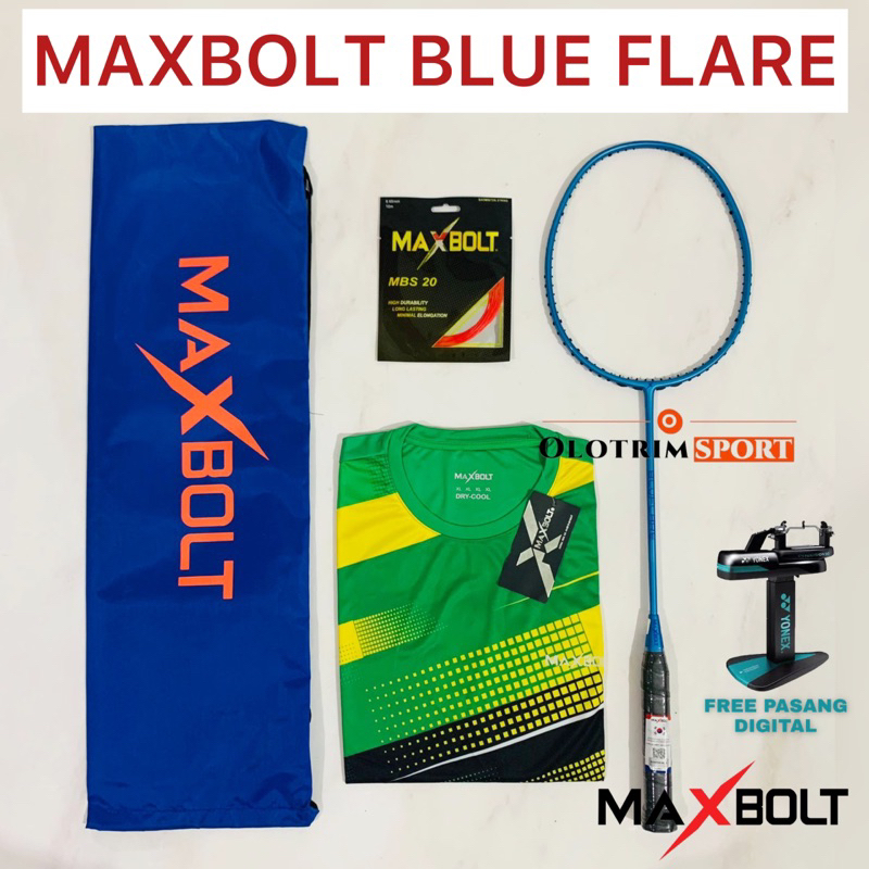 Badminton Racket MAXBOLT BLUE FLARE 35LBS Blueflare Bluflare ORIGINAL