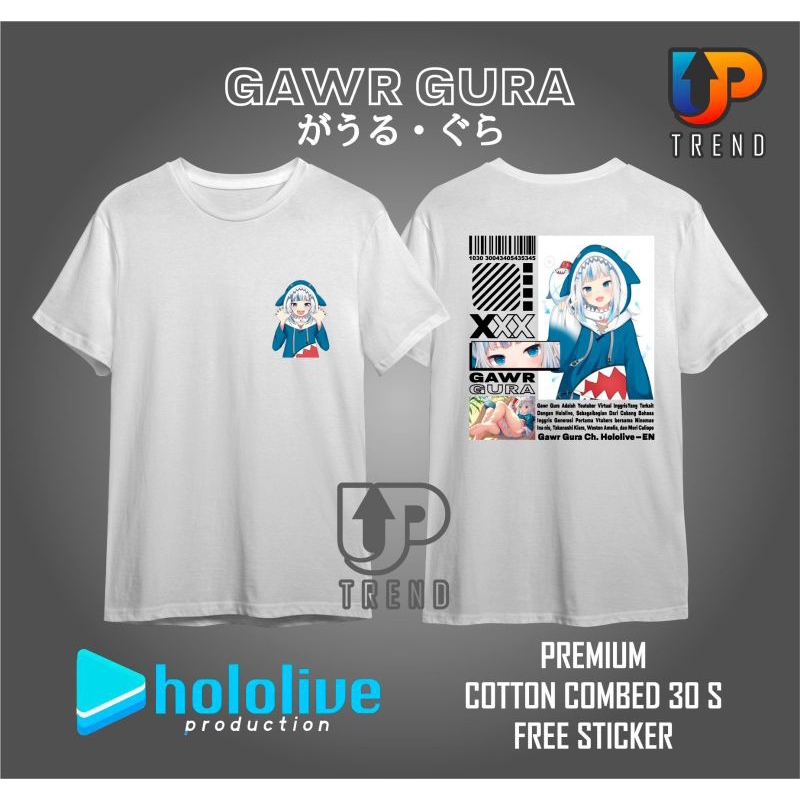 Vtuber GAWR GURA T Shirt VTUBER ANIME UPTREND PREMIUM T Shirt Shopee