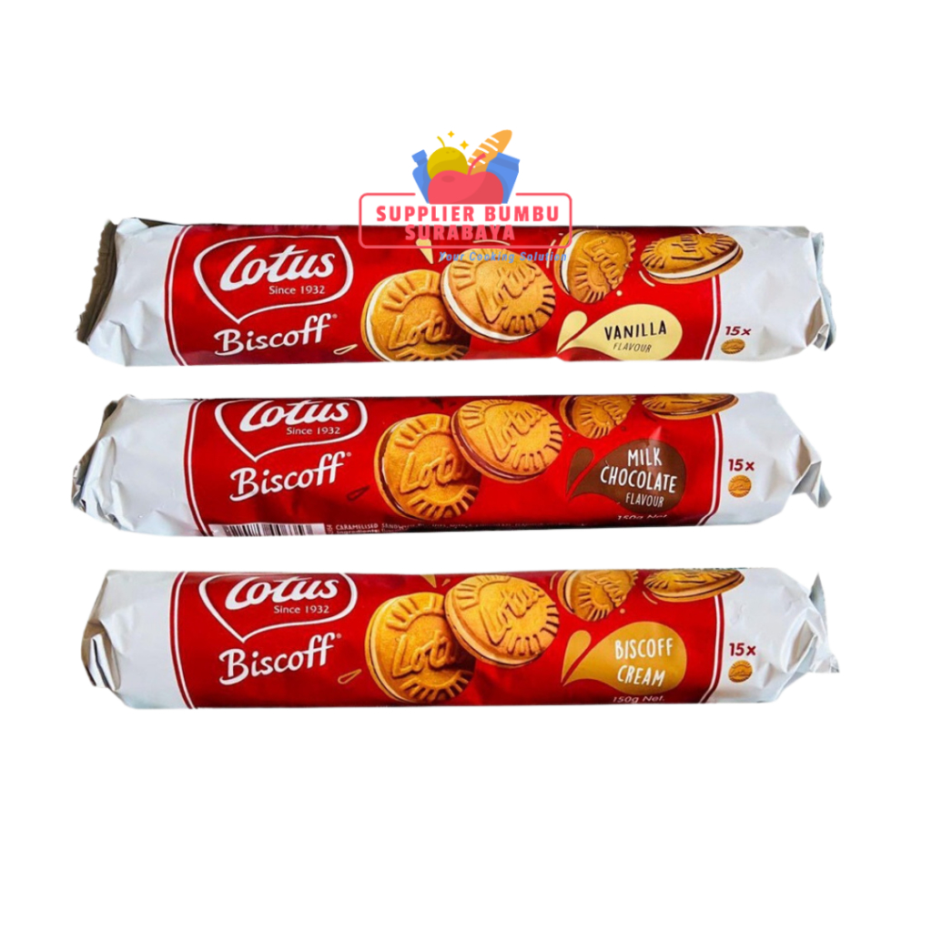 Lotus Biscoff Sandwich Cookies Cream Vanilla Milk Chocolate 150g Halal