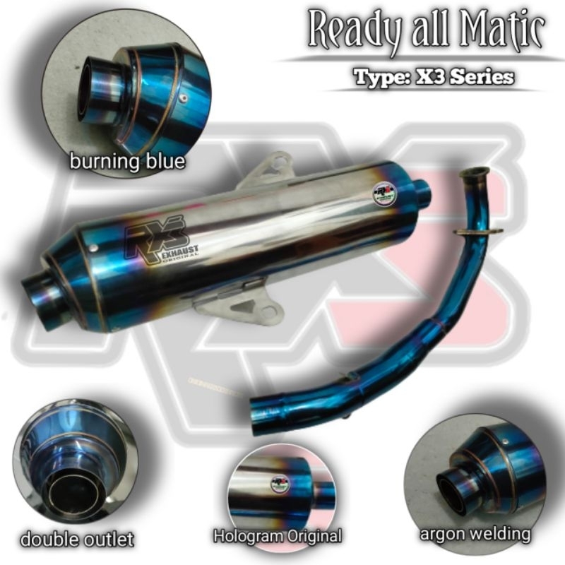 Standard Exhaust Racing Aerox Nmax Pcx Vario Pcx Vantel Mio All Matic