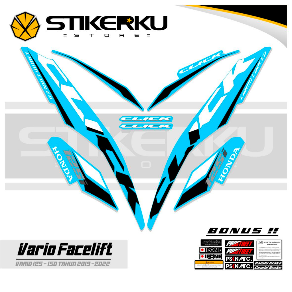 Striping VARIO FACELIFT MOTIF 23 STICKER VARIO NEW 125 150 ALL NEW