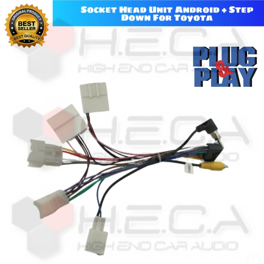 Socket Pnp Toyota Step Down Head Unit Android Plug And Play Shopee