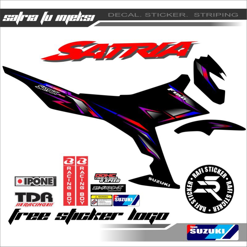 Satria Fu Fi Motorcycle Striping Sticker Suzuki Satria F Fi