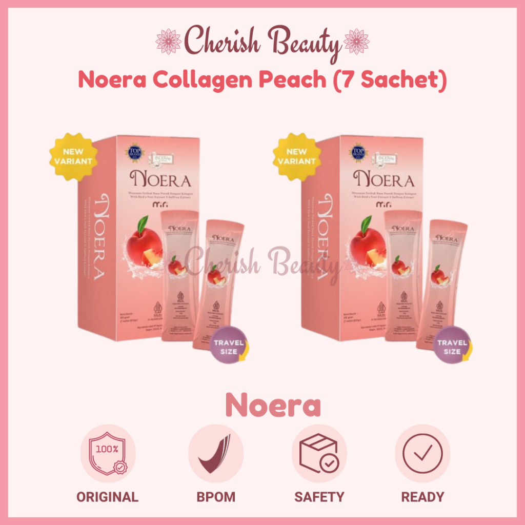 Noera Collagen Drink Mini Peach With Birdnest And Saffron Extract