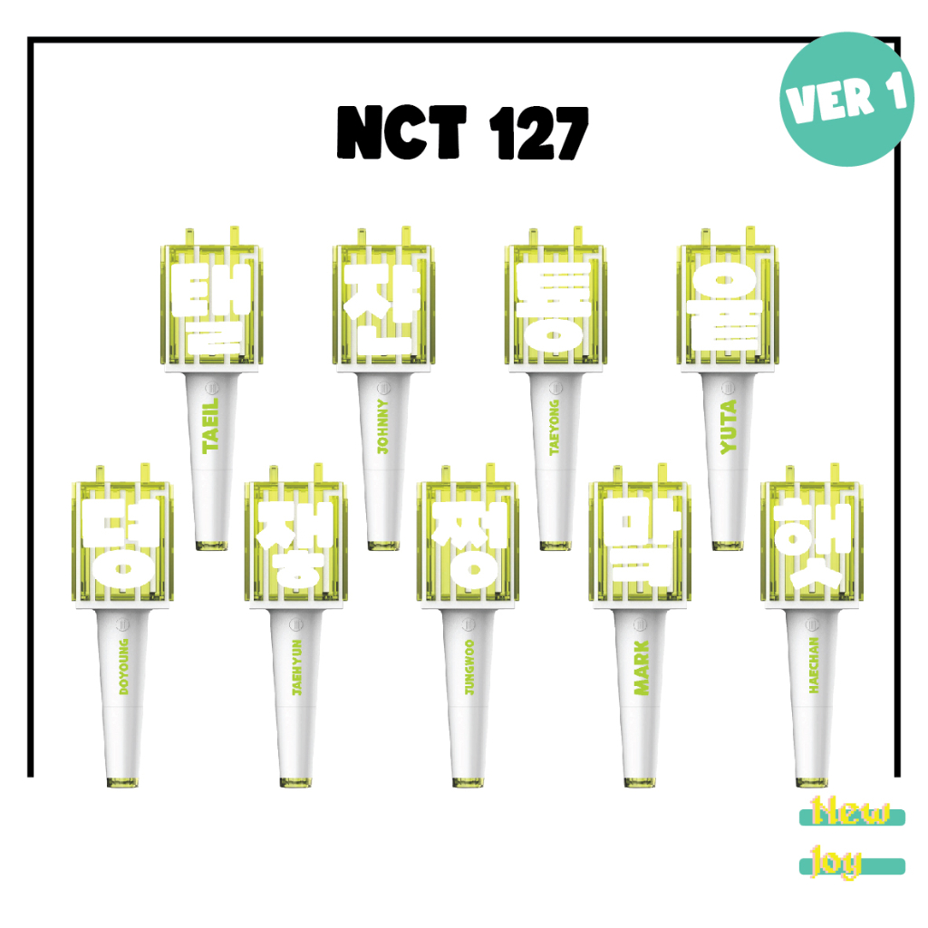 Sticker Deco Reflective Lightstick NCT NEOBONG Ver 1 Hangul Initial And