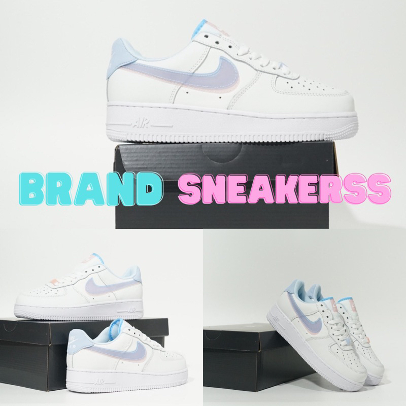 Nike AIR FORCE 1 LOW DOUBLE SWOOSH WHITE BLUE ORIGINAL Shopee Malaysia