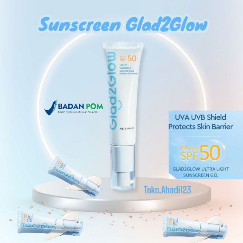 Glad2glow Sunscreen Gel SPF50 PA 30GR Shopee Malaysia