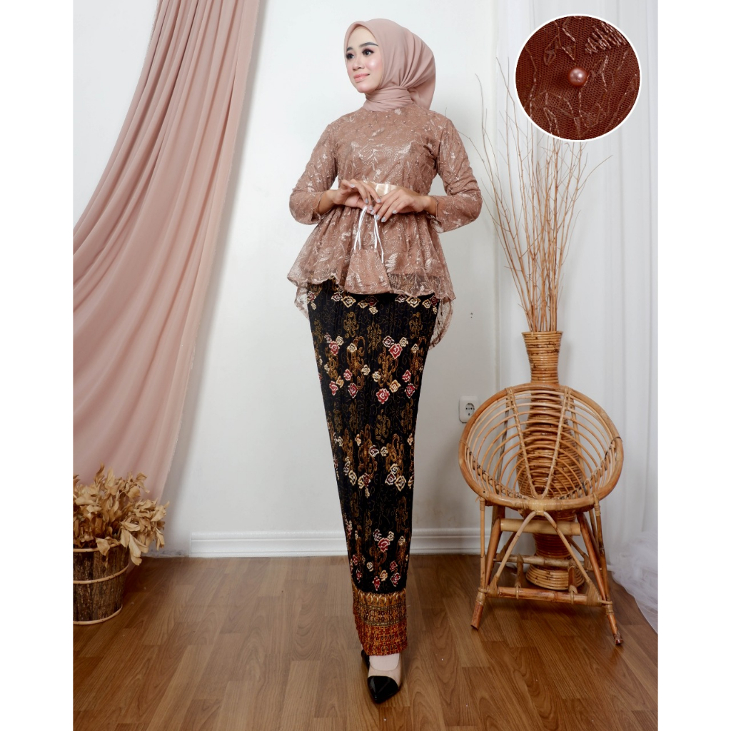 Blouse Suits Brocade Modern Kebaya Brocade Kebaya Sets Tulle Brocade