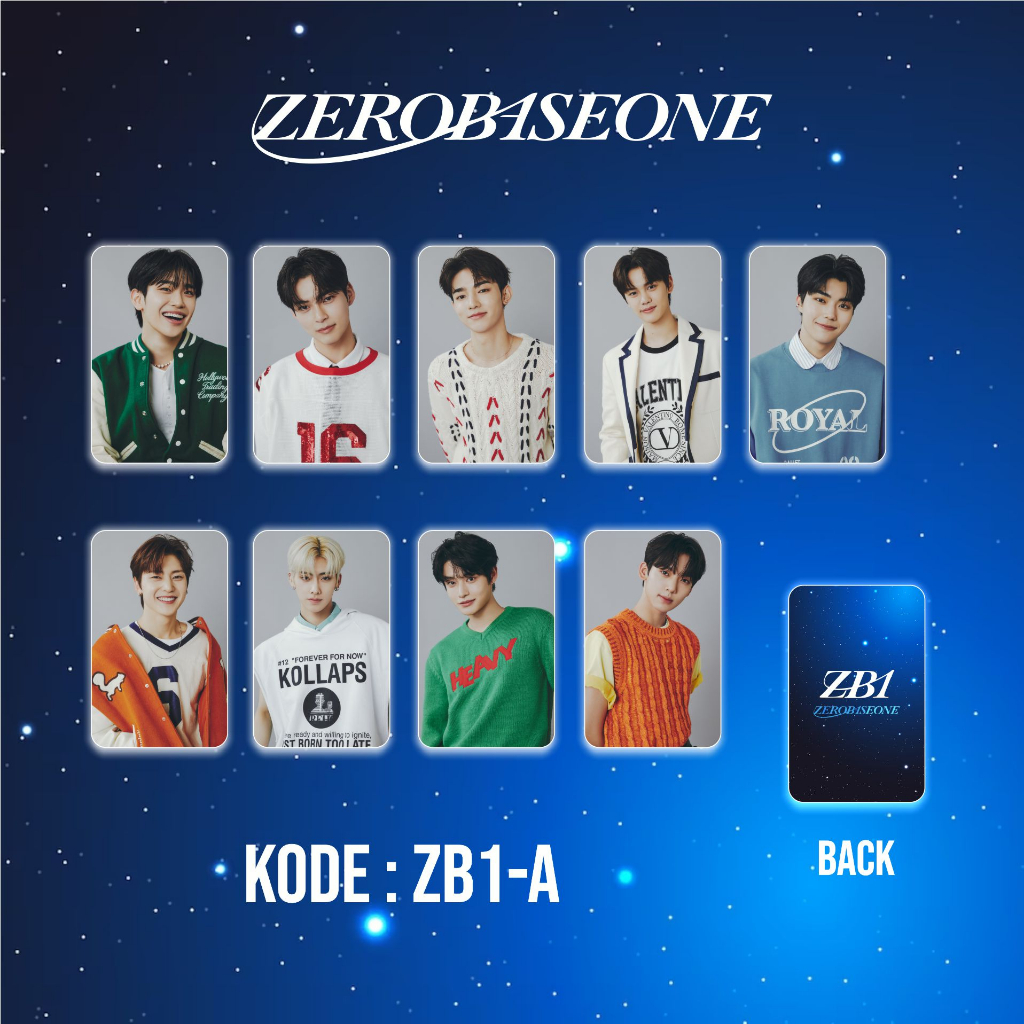 Photocard Zero Base 1 ZB1 Unofficial Shopee Malaysia