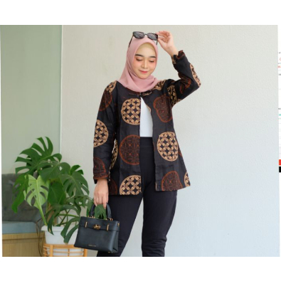 PUTIH KATUN HITAM Bolero Monochrome Cardigan Beautiful Monochrome Outer