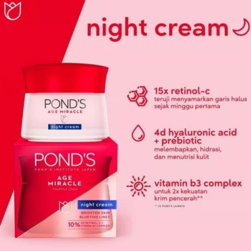 Pond S Age Miracle Night Cream Gr Shopee Malaysia