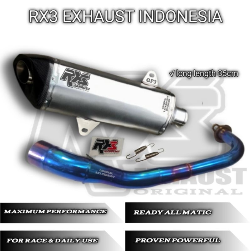 Aerox Nmax Pcx Vario Xmax Racing Exhaust Original Rx Exhaust Gp Big