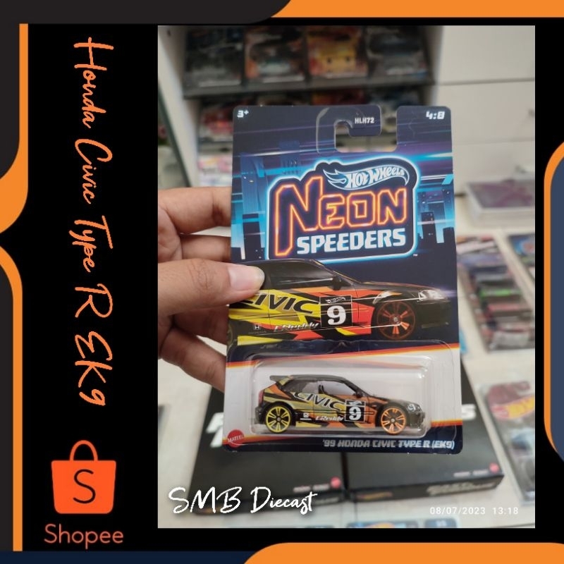Hot Wheels Neon Honda Civic Type R Ek Shopee Malaysia