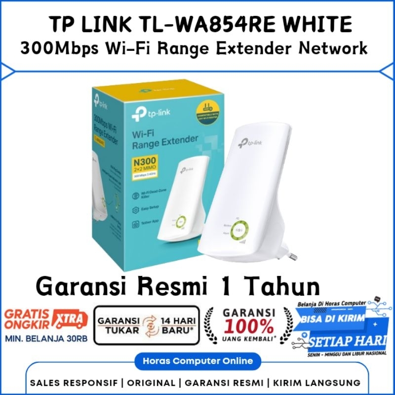 Tp Link TL WA854RE N300 300MBps 2 4GHz Wi Fi Range Extender Repeater